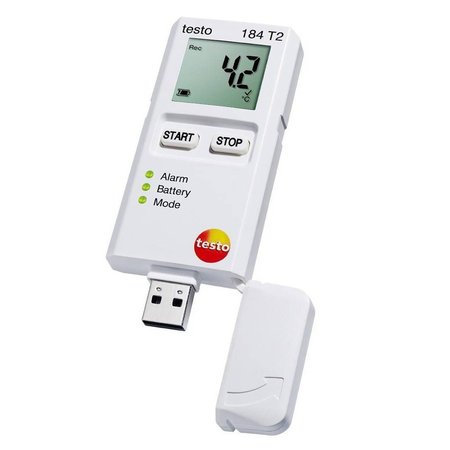 TESTO 184 T2 disposable temp logger w/ display, operating time: 150 days 0572 1842